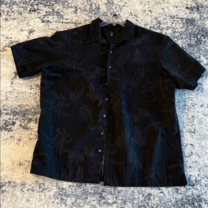 Van Heusen Black Floral Pattern Shirt 2XLT